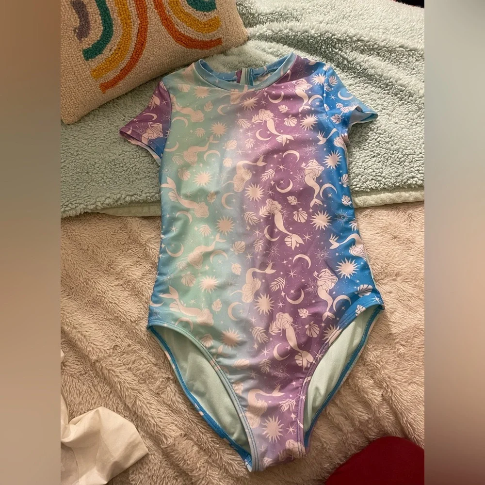 NWOT Cat and Jack Mermaid Patterned Swim Suit